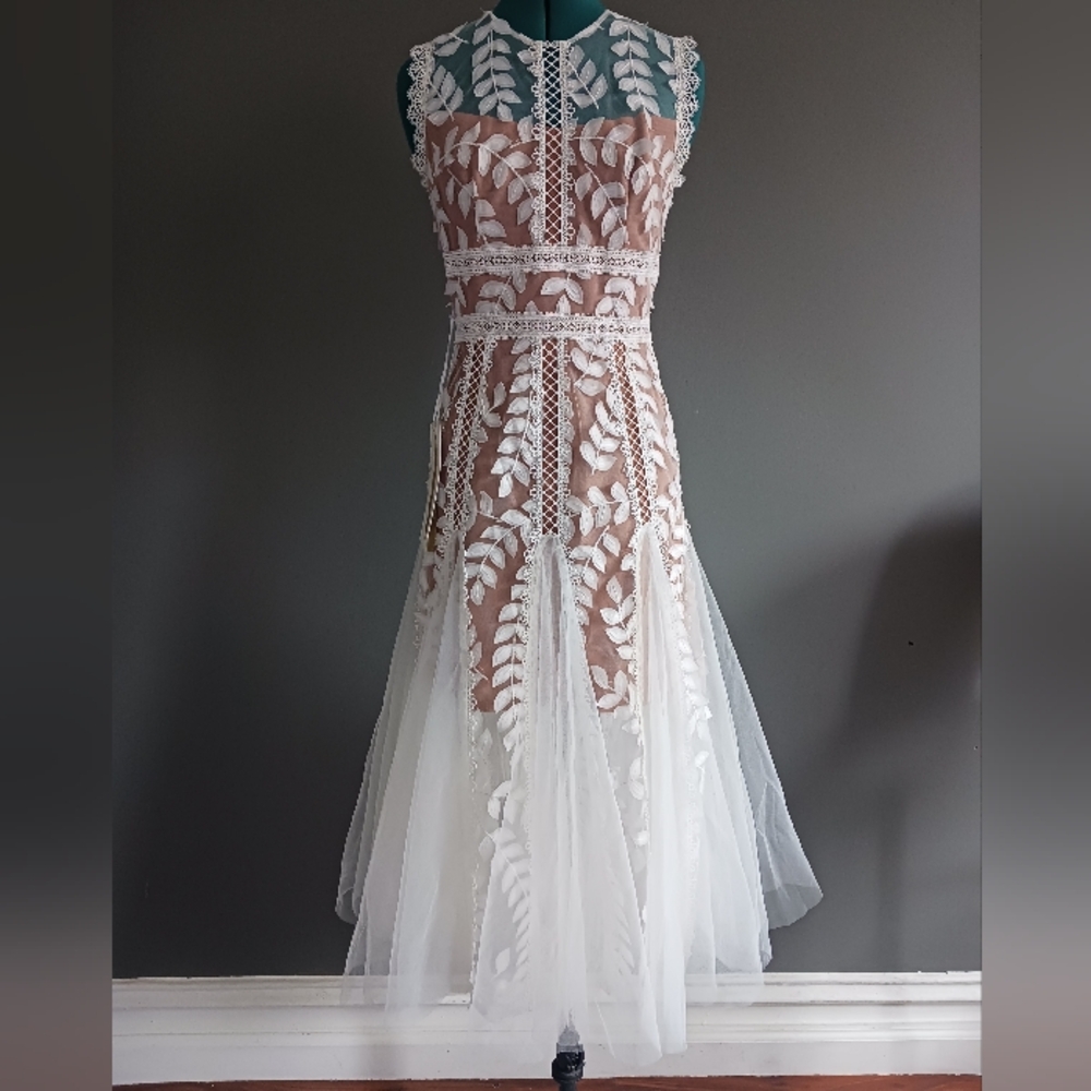 NWT Bronx & Banco Saba Blanc Midi Dress Size 4